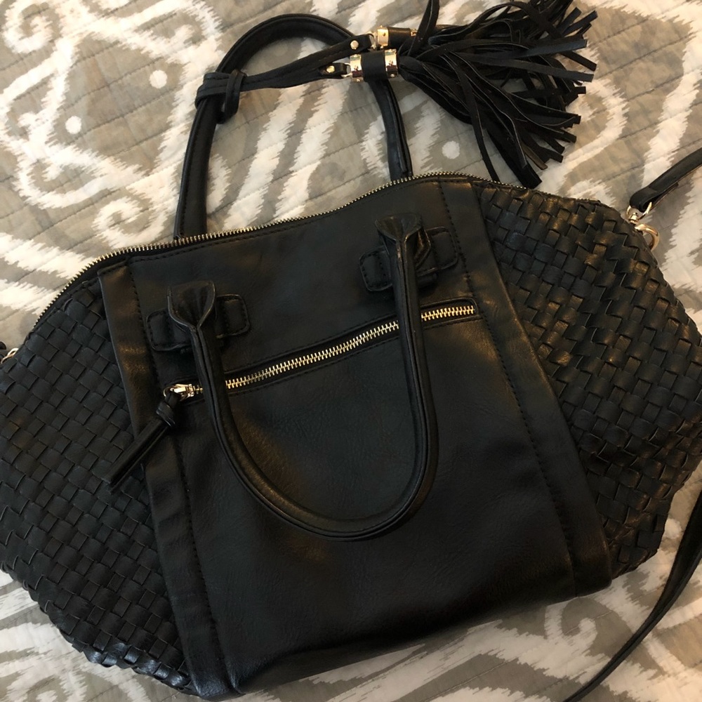 Like New Black Purse with Tassels